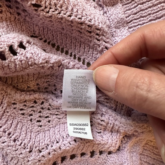 J. Jill Light Purple Geometric Sweater W/ 3/4 sleeves - XL Petite - Picture 7 of 7